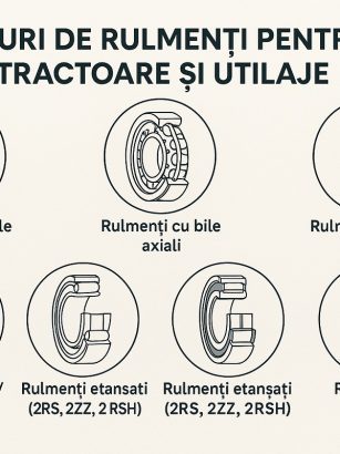 Tipuri de rulmenți pentru tractoare și utilaje agricole – bile, conici, cilindrici, sferici, ace, cu etanșare 2RS și 2ZZ