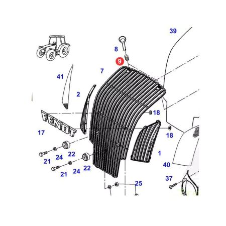 Arc fixare capotă Fendt X699490200000