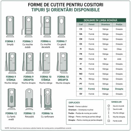 Cutit cositoare dreapta Claas 98X40X16 525DM-304
