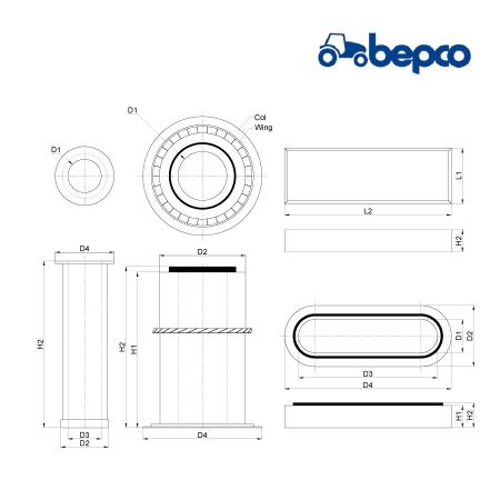 Filtru aer exterior 87741569