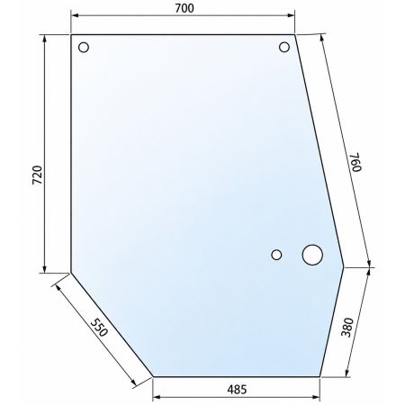 Geam ușă superior stânga Case-ih 248724A1