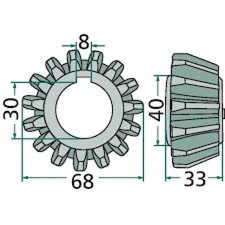 Pinion conic 15 dinti 06564900