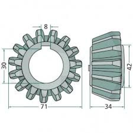 Pinion conic 15 dinti 236.800081