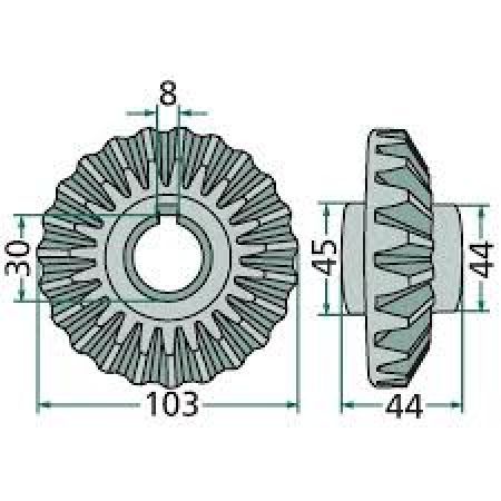 Pinion conic 23 dinti 16624874