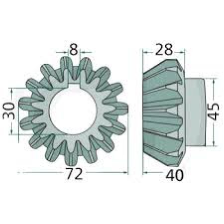 Pinion conic 261057.1