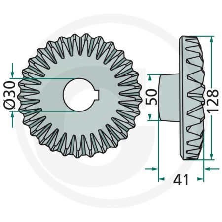 Pinion conic 647ST-45F